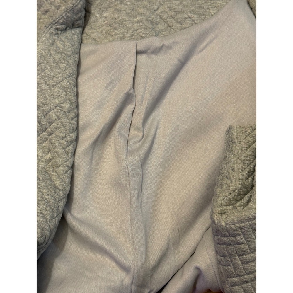 Westport‎ Quilted Open Front Long Sleeve Cardigan Sweater Light Gray Women's M - Picture 5 of 8